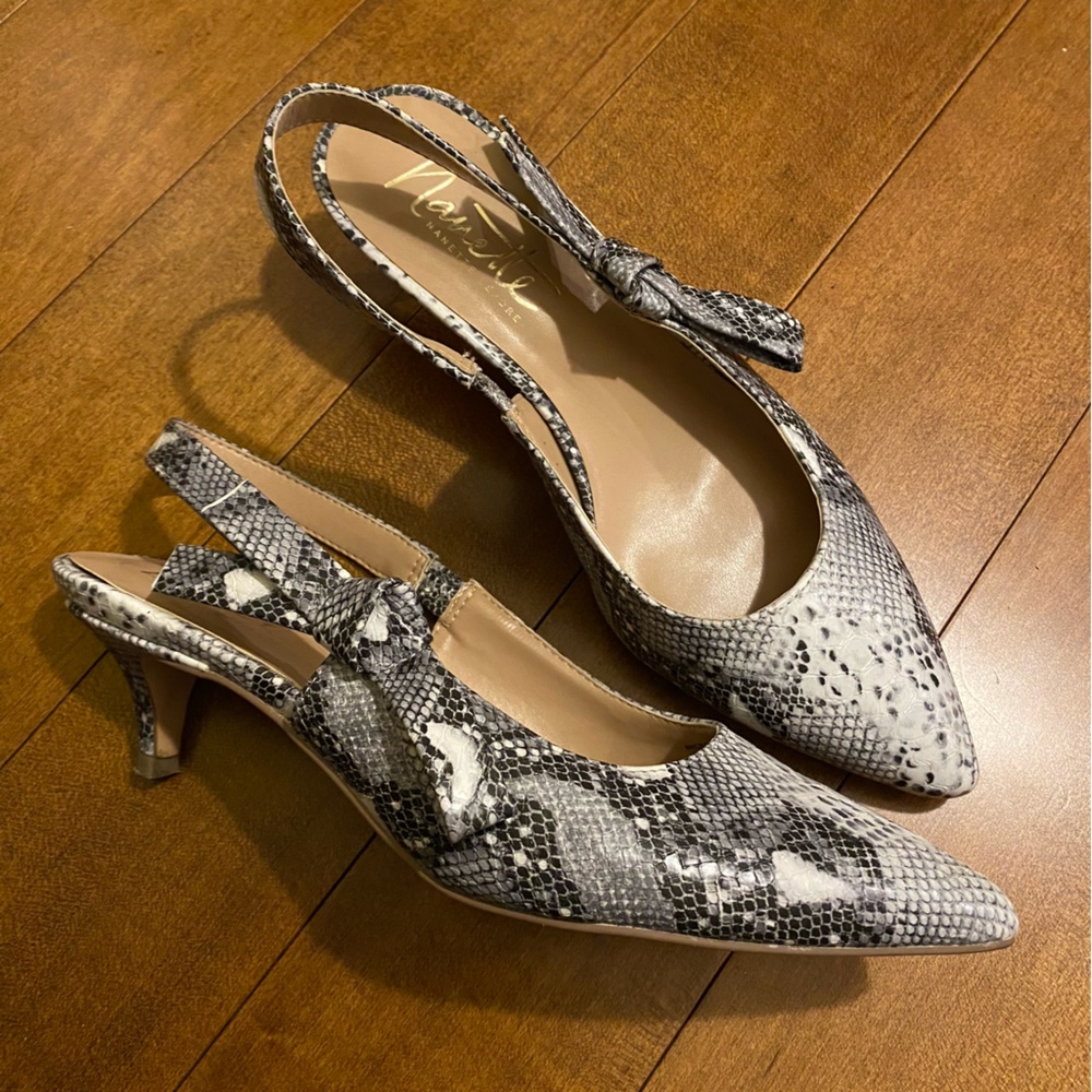 Nanette Lepore Snakeskin (faux) Kitten Heel